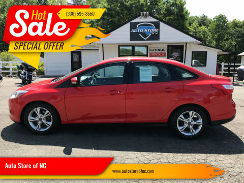2014 Ford Focus for sale at Auto Store of NC in Walkertown NC