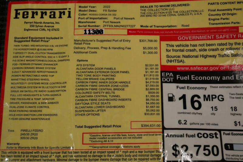 2022 Ferrari F8 Spider