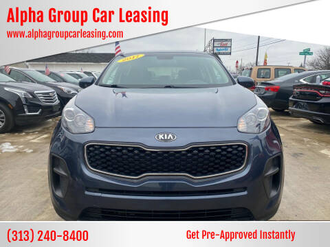 2017 Kia Sportage for sale at Alpha Group Car Leasing in Redford MI