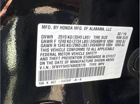 2019 Honda Pilot EX-L