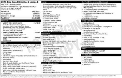 2025 Jeep Grand Cherokee L Laredo