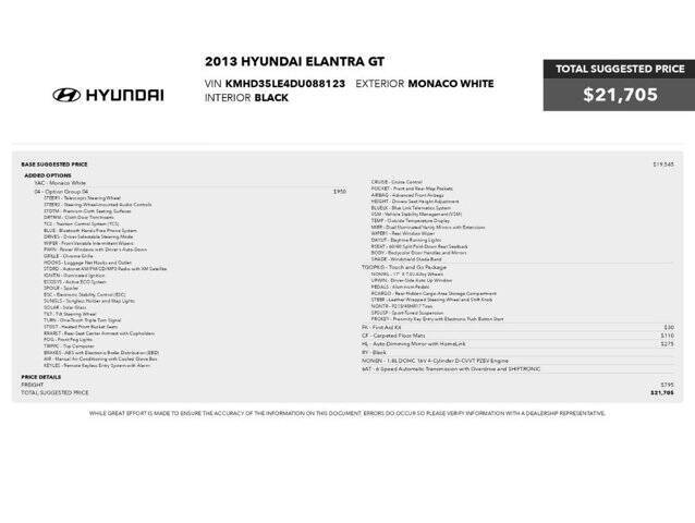 2013 Hyundai Elantra GT
