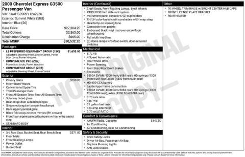 2000 Chevrolet Express G3500 LS