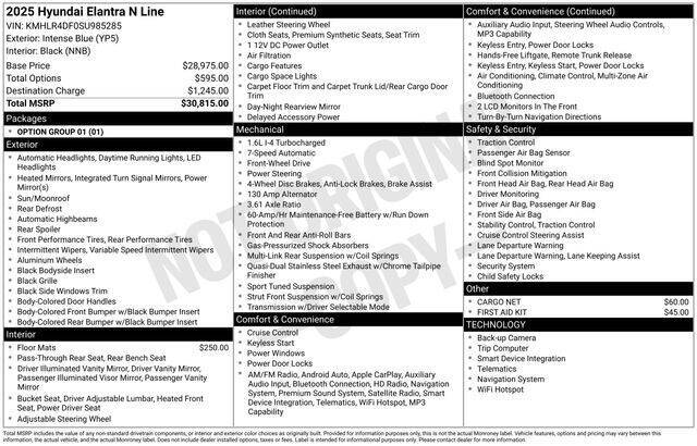 2025 Hyundai Elantra N Line
