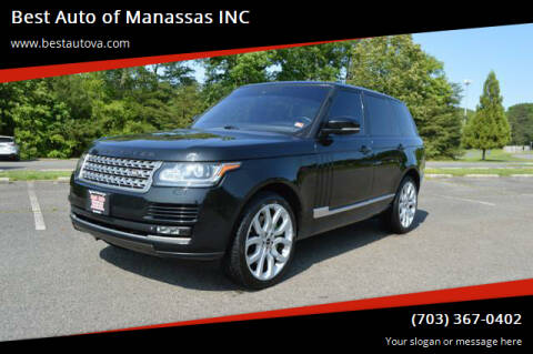2014 Land Rover Range Rover for sale at Best Auto of Manassas INC in Manassas VA