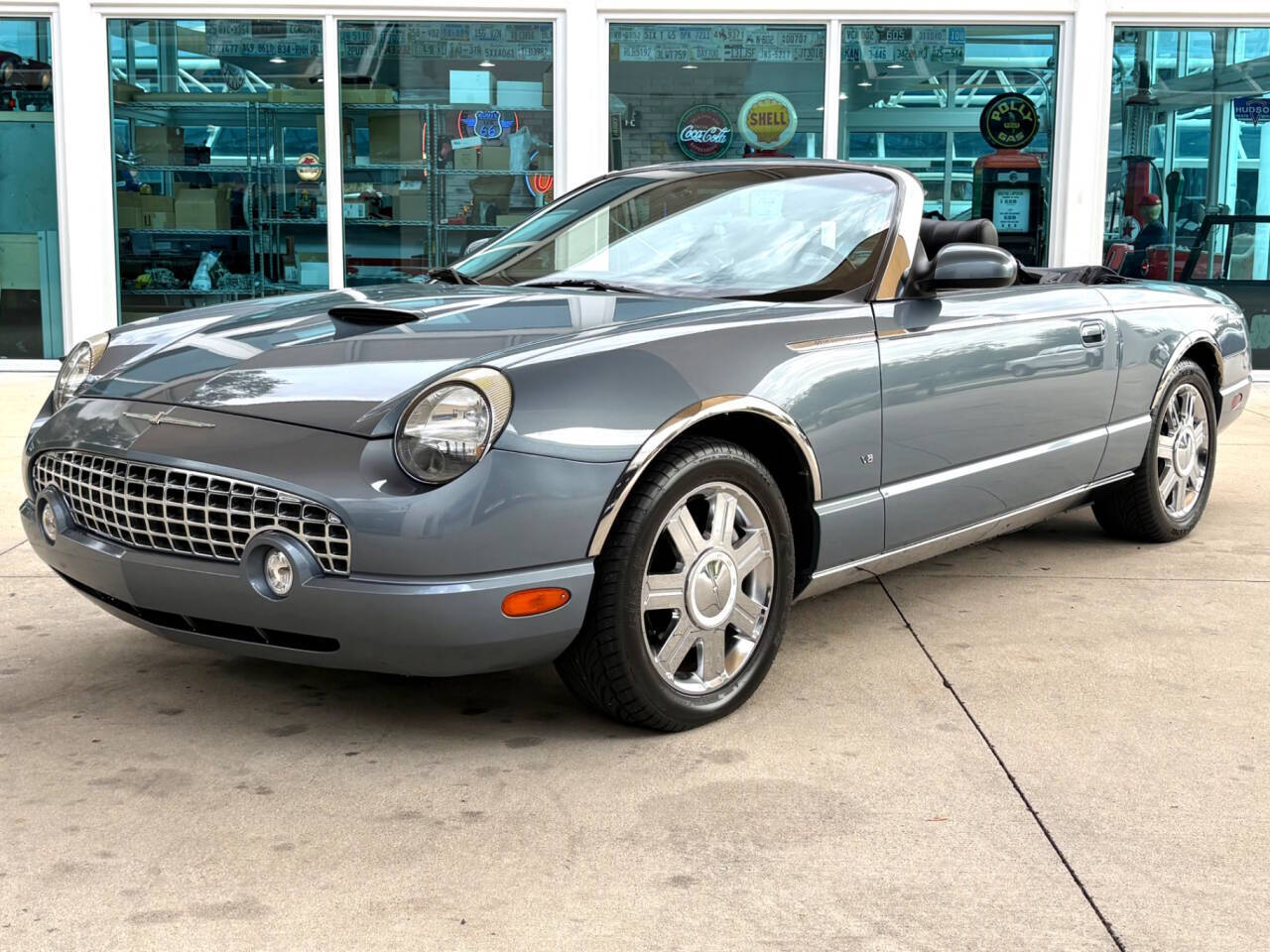 Gray (Steel Blue Metallic) 2005 Ford Thunderbird Convertible Rear-Wheel Drive 5-Speed Automatic
