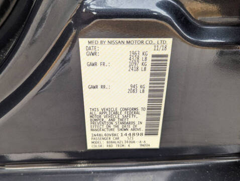 2019 Nissan Altima 2.5 SV