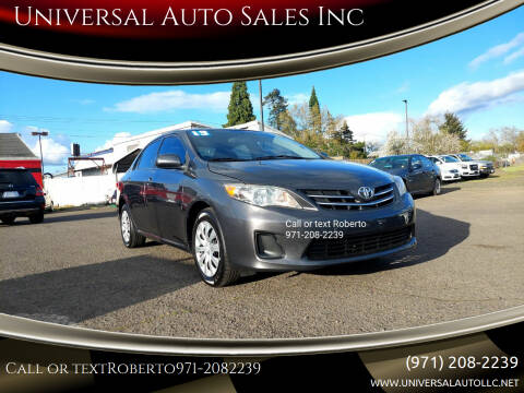 2013 Toyota Corolla for sale at Universal Auto Sales Inc in Salem OR
