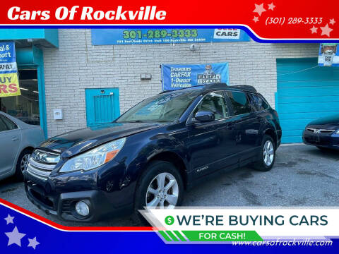 2013 Subaru Outback for sale at Cars Of Rockville in Rockville MD