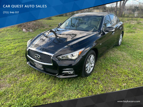 2016 Infiniti Q50 for sale at CAR QUEST AUTO SALES in Houston TX