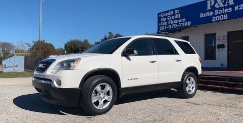 2008 GMC Acadia for sale at P & A AUTO SALES in Houston TX