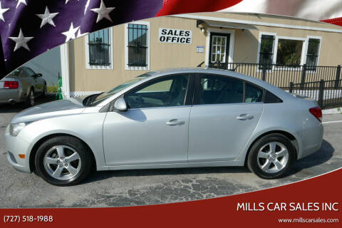 2013 Chevrolet Cruze for sale at MILLS CAR SALES INC in Clearwater FL