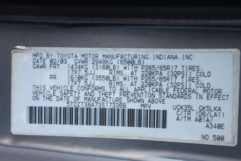 2003 Toyota Sequoia Limited