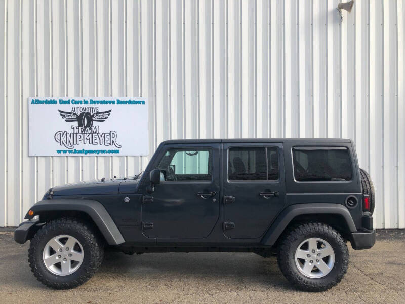 Used 2016 Jeep Wrangler Unlimited Sport S with VIN 1C4BJWDG2GL216361 for sale in Beardstown, IL