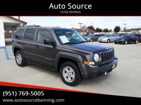 2014 Jeep Patriot for sale at Auto Source in Banning CA