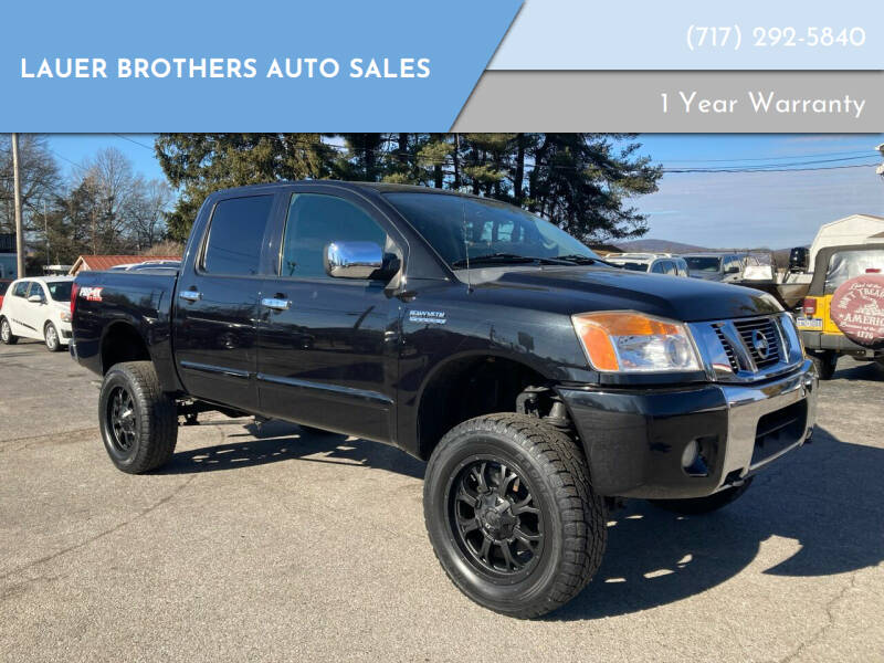 2012 Nissan Titan for sale at LAUER BROTHERS AUTO SALES in Dover PA