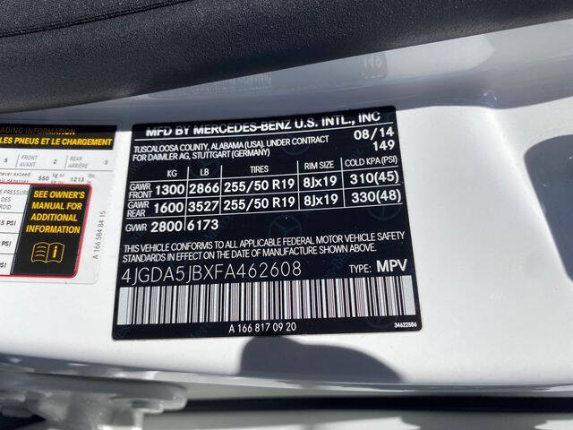 2015 Mercedes-Benz M-Class ML 350