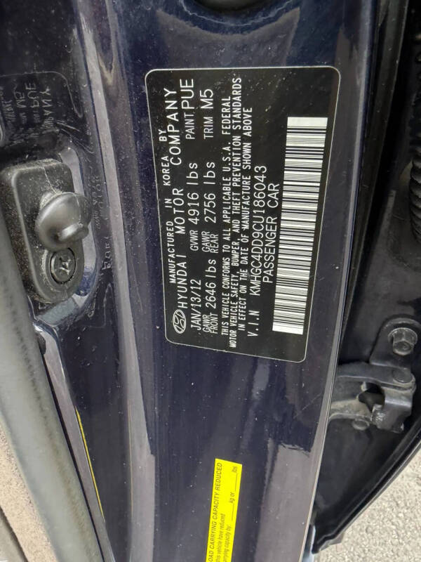 2012 Hyundai Genesis 3.8L V6