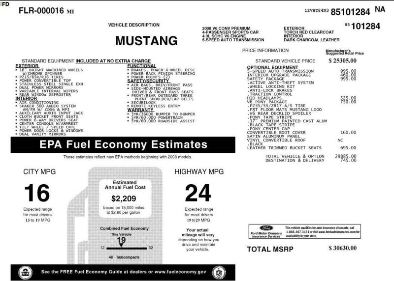 2008 Ford Mustang