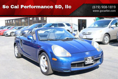 2002 Toyota MR2 Spyder for sale at So Cal Performance SD, llc in San Diego CA