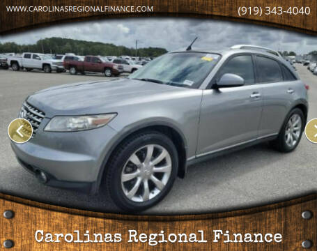 2004 Infiniti FX35 for sale at Carolinas Regional Finance in Henderson NC