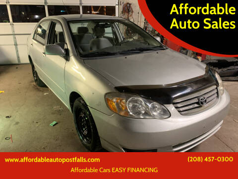 2004 Toyota Corolla for sale at Affordable Auto Sales in Post Falls ID