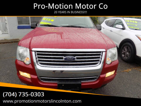2010 Ford Explorer for sale at Pro-Motion Motor Co in Lincolnton NC