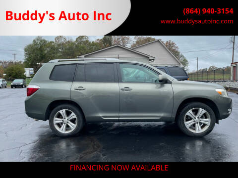 2008 Toyota Highlander for sale at Buddy's Auto Inc in Pendleton SC