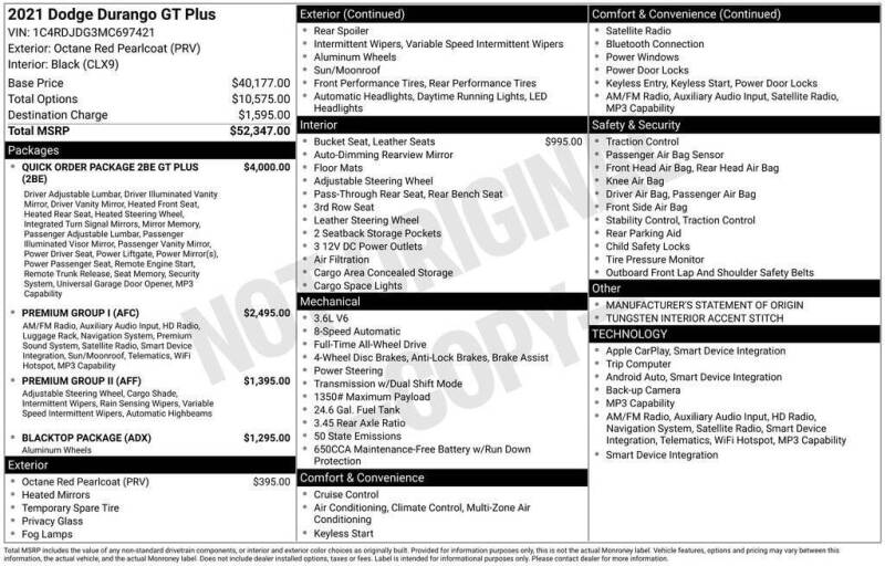 2021 Dodge Durango GT Plus
