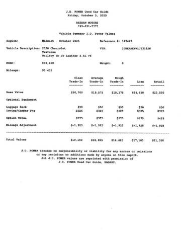 2020 Chevrolet Traverse LT Leather