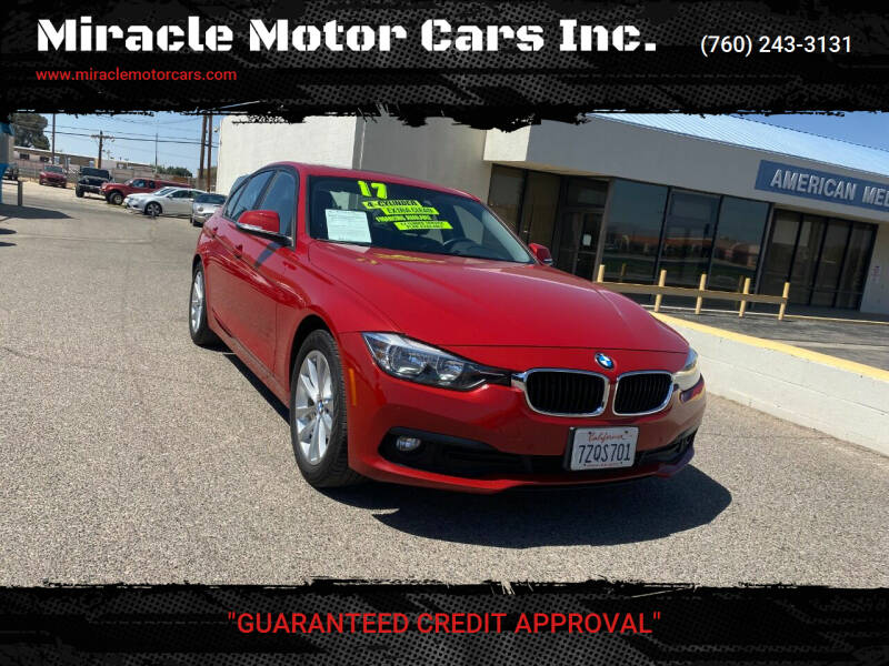 2017 BMW 3 Series for sale at Miracle Motor Cars Inc. in Victorville CA