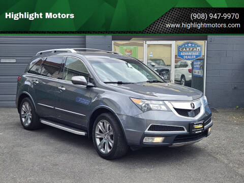 2012 Acura MDX for sale at Highlight Motors in Linden NJ