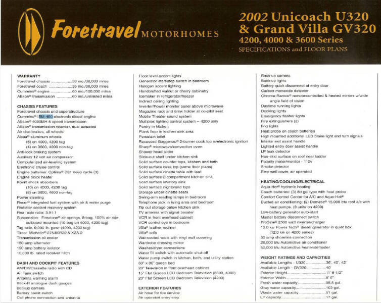 2002 Foretravel GV320 4010