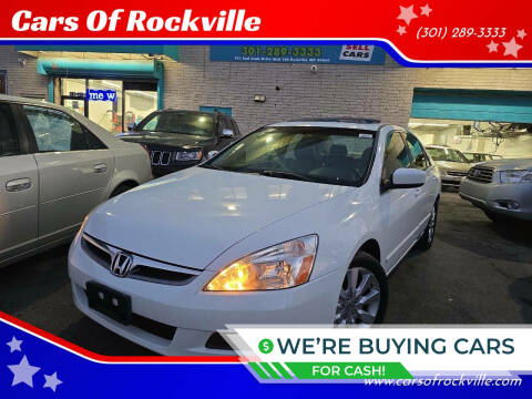 2007 Honda Accord for sale at Cars Of Rockville in Rockville MD