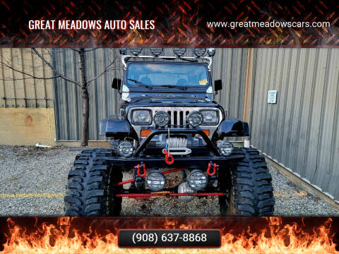 1990 Jeep Wrangler for sale at GREAT MEADOWS AUTO SALES in Great Meadows NJ