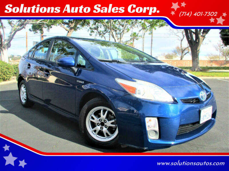 2010 Toyota Prius for sale at Solutions Auto Sales Corp. in Orange CA