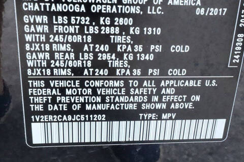 2018 Volkswagen Atlas V6 SEL