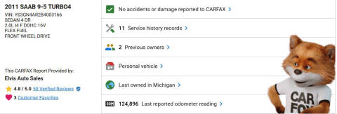 2011 Saab 9-5 Turbo4