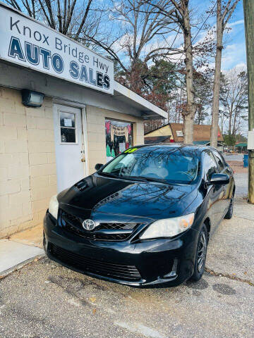 2013 Toyota Corolla for sale at Knox Bridge Hwy Auto Sales in Canton GA