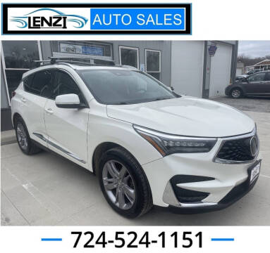 2019 Acura RDX for sale at LENZI AUTO SALES LLC in Sarver PA