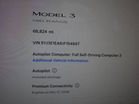 2018 Tesla Model 3 Mid Range