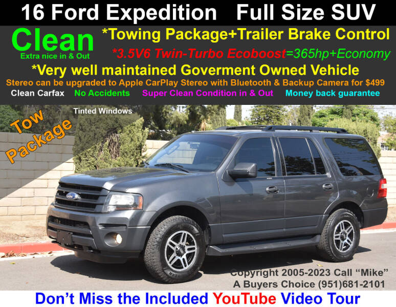 2016 Ford Expedition for sale at A Buyers Choice in Jurupa Valley CA