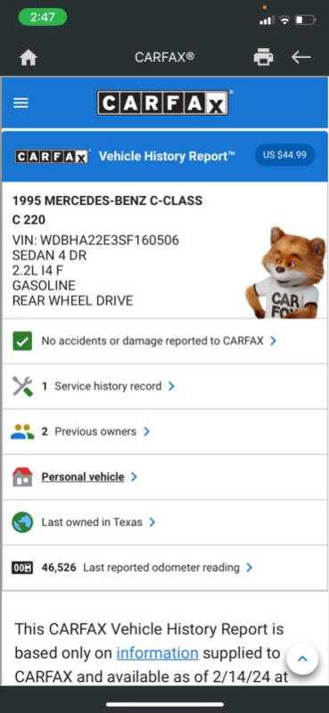 1995 Mercedes-Benz C-Class C 220