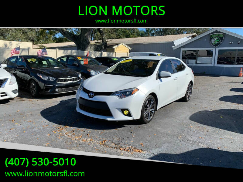 2015 Toyota Corolla for sale at LION MOTORS in Orlando FL