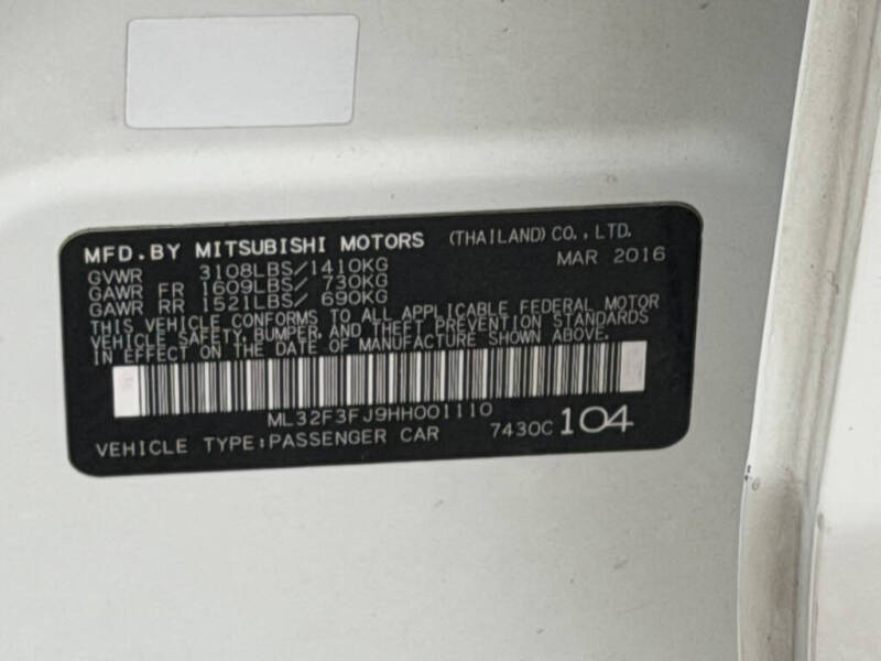 2017 Mitsubishi Mirage G4