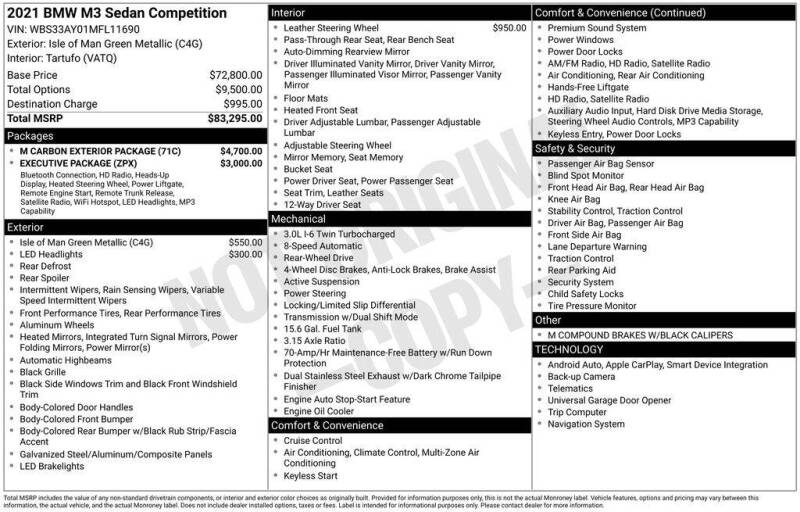 2021 BMW M3 Competition