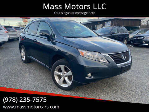 2010 Lexus RX 350 for sale at Mass Motors LLC in Worcester MA