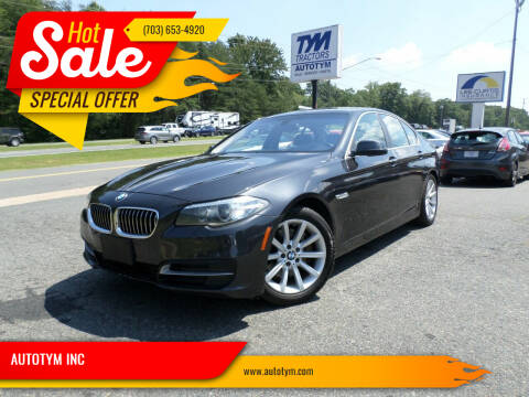 2014 BMW 5 Series for sale at AUTOTYM INC in Fredericksburg VA
