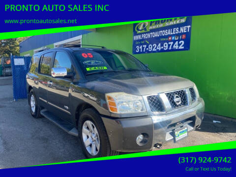 2005 Nissan Armada for sale at PRONTO AUTO SALES INC in Indianapolis IN