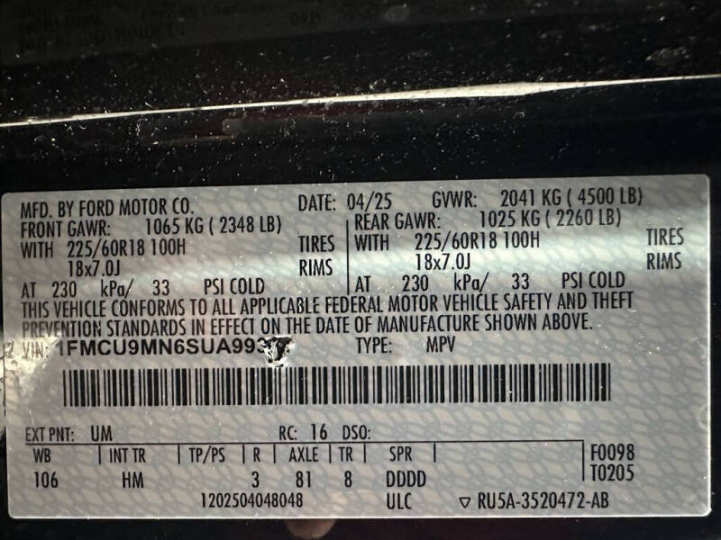 2025 Ford Escape ST-Line